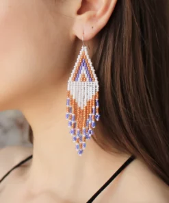 Beaded Earrings Triangle For Women