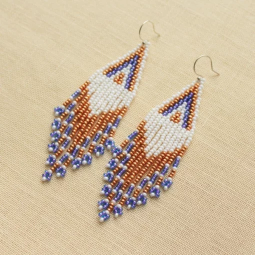 Beaded Earrings Triangle For Women