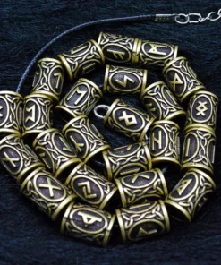 Viking Runes Beads Set (24 beads)