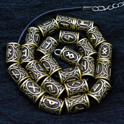 Viking Runes Beads Set (24 beads)