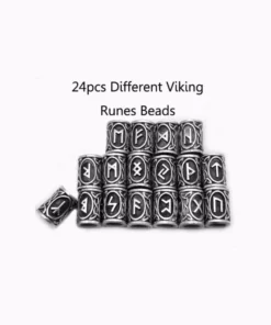 Viking Runes Beads Set (24 beads)