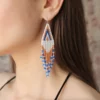 Beaded Earrings Triangle For Women