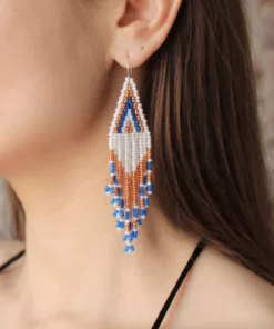 Beaded Earrings Triangle For Women