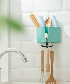 Self-Adhesive Kitchen Utensils Drainer Rack