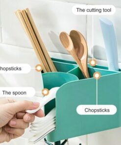 Self-Adhesive Kitchen Utensils Drainer Rack