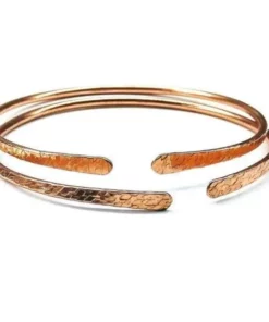 Hammer Textured Bare Copper Bangle