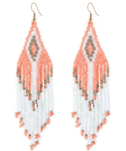 Bohemian Beads Long Native Earrings