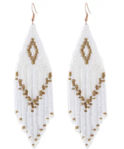 Bohemian Beads Long Native Earrings