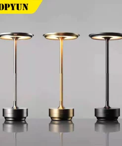 Metallic Cordless Table Lamp