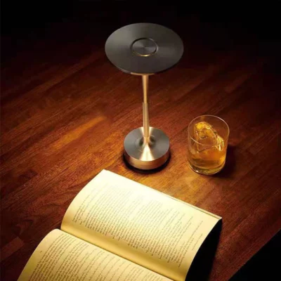 Metallic Cordless Table Lamp