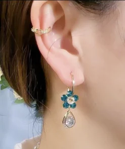 Fashion Flower Crystal Earrings