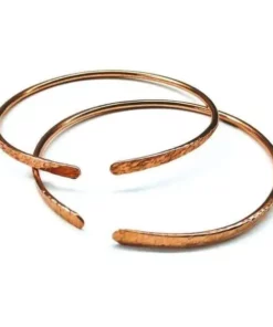 Hammer Textured Bare Copper Bangle