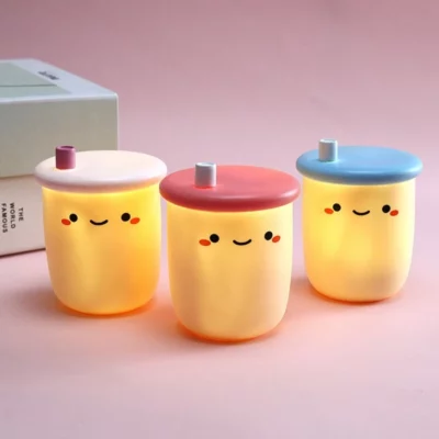 Boba Light Bulb Cup for Kids Room & Home Decoration