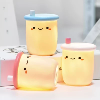 Boba Light Bulb Cup for Kids Room & Home Decoration