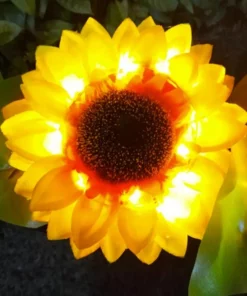 Solar Powered Sunflower Garden Stake Lights