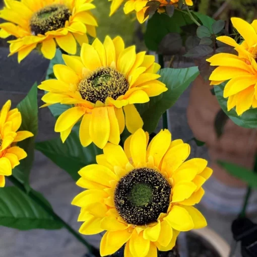 Solar Powered Sunflower Garden Stake Lights