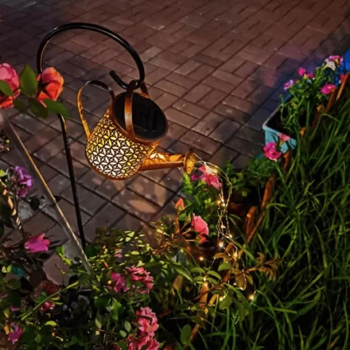 Solar Powered Fairy Light Watering Can