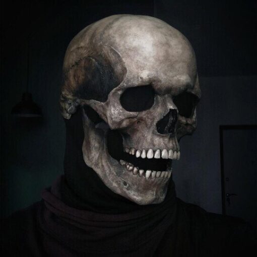 Halloween Skull Mask With Movable Jaw