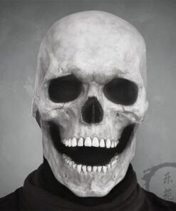 Halloween Skull Mask With Movable Jaw