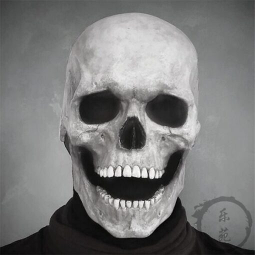 Halloween Skull Mask With Movable Jaw