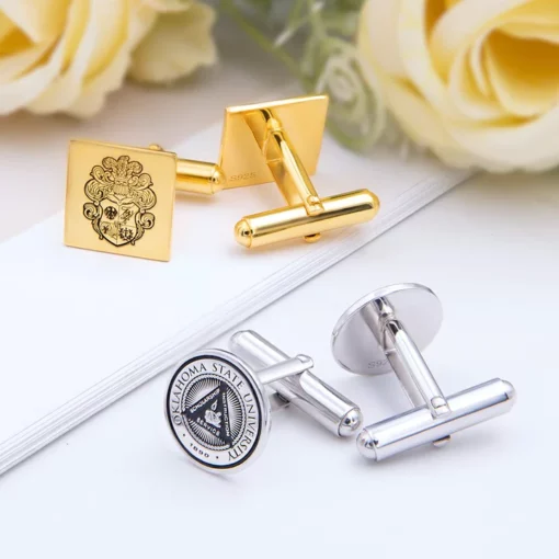 Personalized Crest Cufflinks Photo Cufflinks