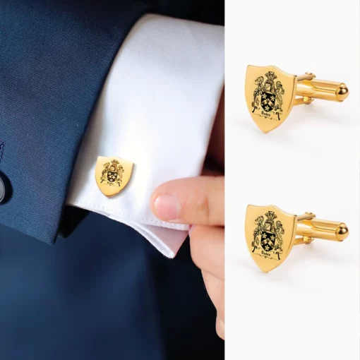 Personalized Crest Cufflinks Photo Cufflinks