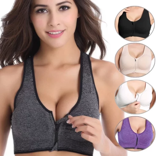 Front Zip Sports Bra