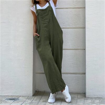 Wide Leg Jumpsuit With Pockets