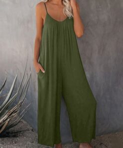 Wide Leg Jumpsuit With Pockets