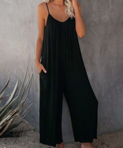 Wide Leg Jumpsuit With Pockets