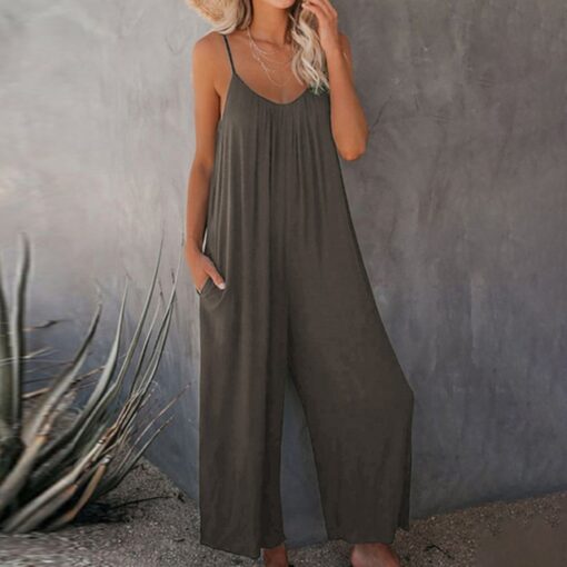 Wide Leg Jumpsuit With Pockets