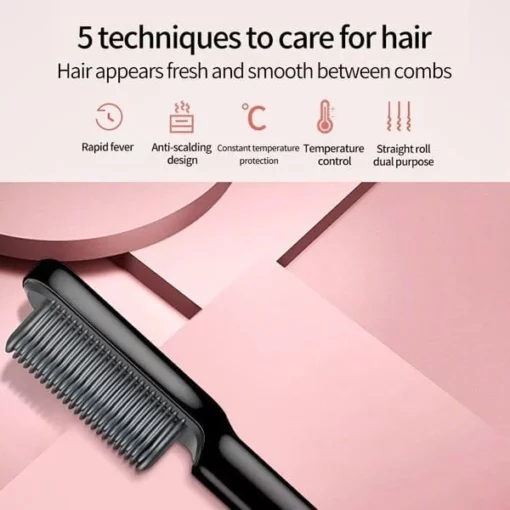 Negative Ion Hair Straightener Styling Comb