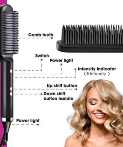 Negative Ion Hair Straightener Styling Comb