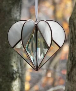 Stained Heart Shaped Suncatcher