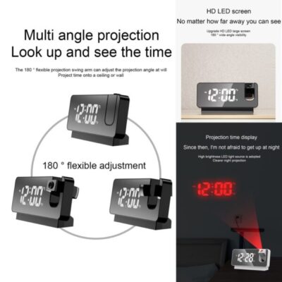 Mirror Projection Alarm Clock