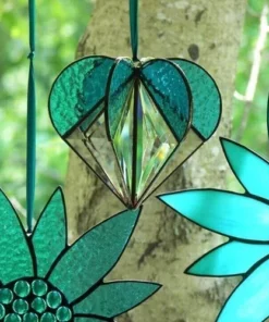 Stained Heart Shaped Suncatcher