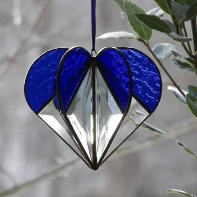 Stained Heart Shaped Suncatcher