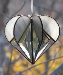 Stained Heart Shaped Suncatcher