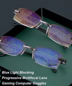 Anti Blue Light Intelligent Dual Focus Reading Glasses