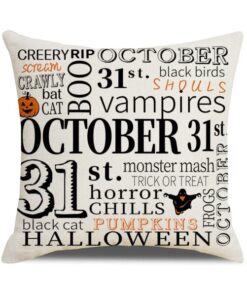 Halloween Pumpkin and Witch Printed Pillow Cases