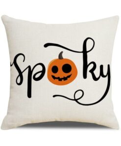 Halloween Pumpkin and Witch Printed Pillow Cases