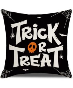 Halloween Pumpkin and Witch Printed Pillow Cases