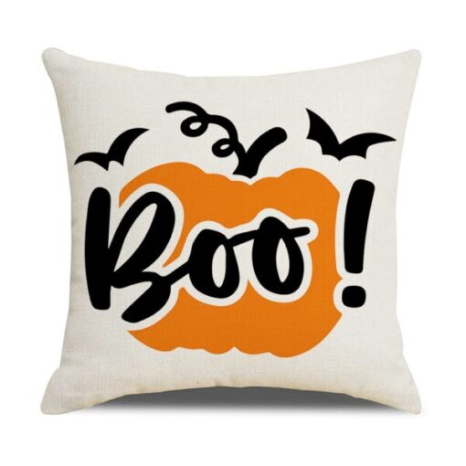 Halloween Pumpkin and Witch Printed Pillow Cases