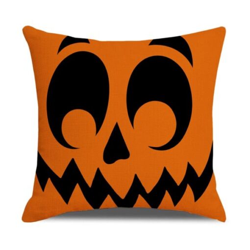 Halloween Pumpkin and Witch Printed Pillow Cases