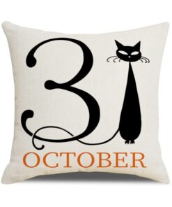 Halloween Pumpkin and Witch Printed Pillow Cases