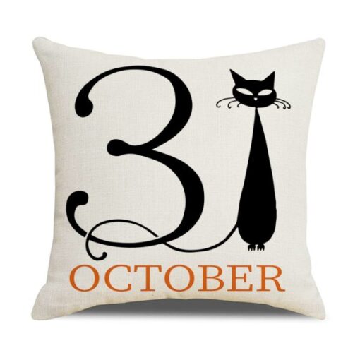 Halloween Pumpkin and Witch Printed Pillow Cases