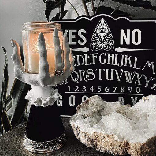 Halloween Resin Witch Hand Candle Holder