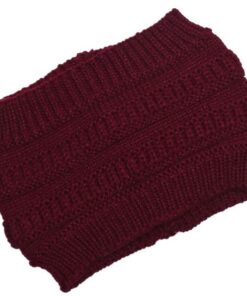 Knitted Woolen Ponytail Hat