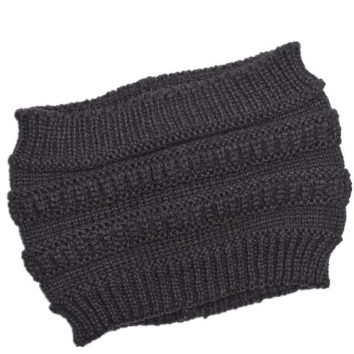 Knitted Woolen Ponytail Hat