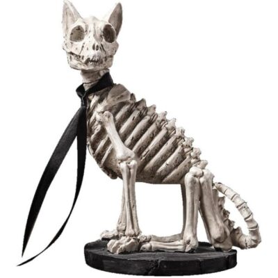 Retro Skull Dog Statue